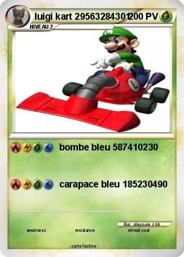 Pokemon luigi kart 29563284301
