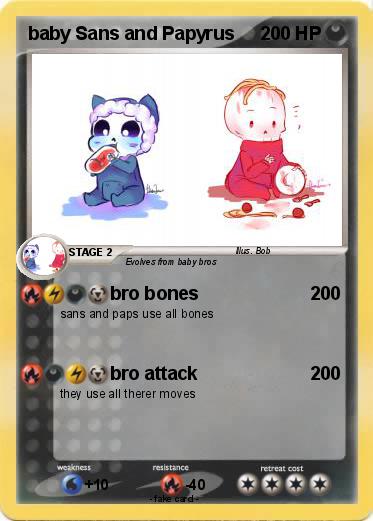 Pokemon baby Sans and Papyrus