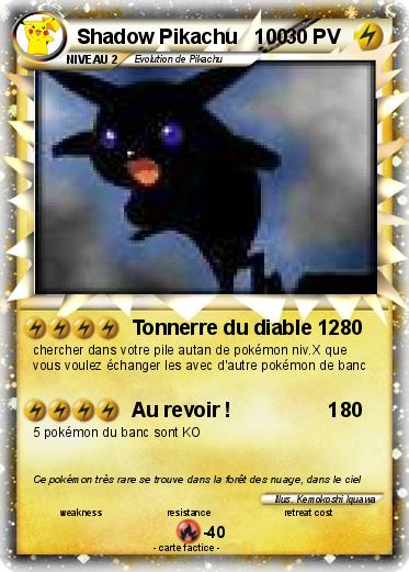 Pokemon Shadow Pikachu   100