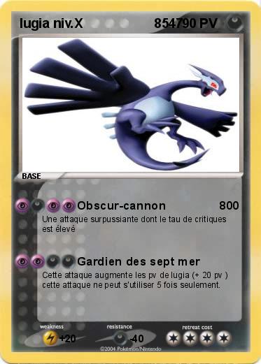 Pokemon lugia niv.X                    8547
