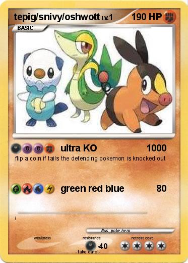 Pokemon tepig/snivy/oshwott