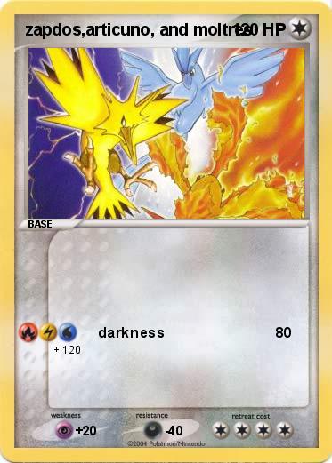 Pokemon zapdos,articuno, and moltres