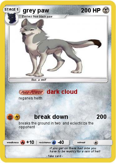 Pokemon grey paw
