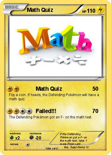 Pokemon Math Quiz