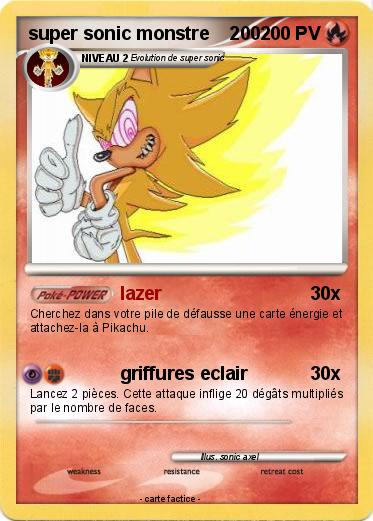 Pokemon super sonic monstre    200