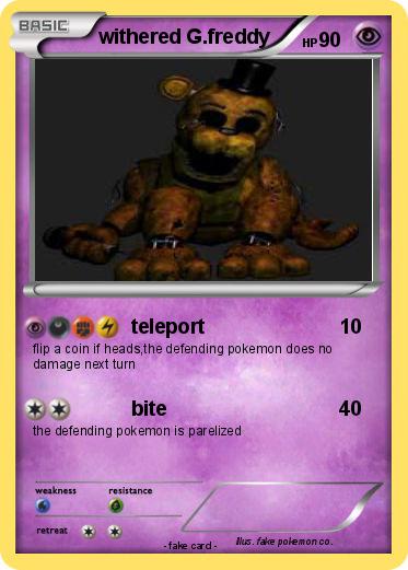 Pokemon withered G.freddy