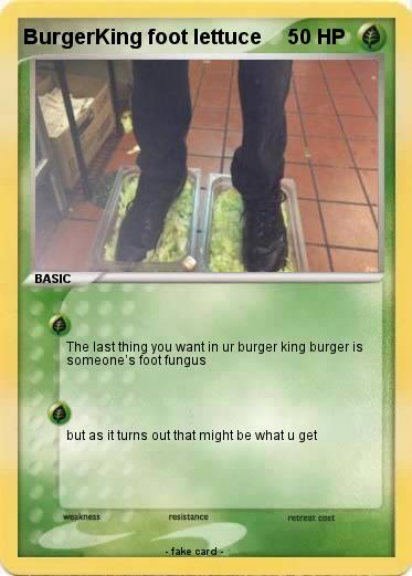 Pokemon BurgerKing foot lettuce