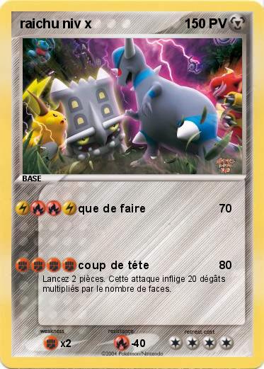 Pokemon raichu niv x