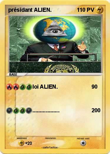 Pokemon présidant ALIEN.