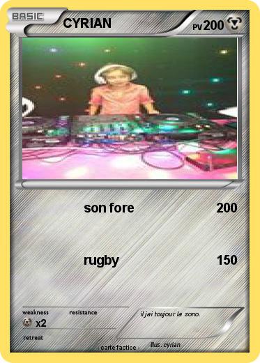 Pokémon CYRIAN 8 8 - son fore - Ma carte Pokémon