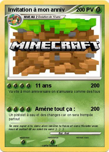 Pokemon Invitation à mon anniv