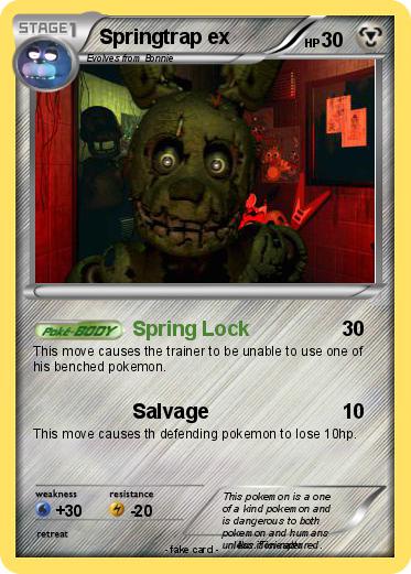 Pokemon Springtrap ex