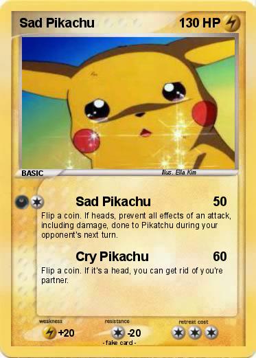 Pokemon Sad Pikachu