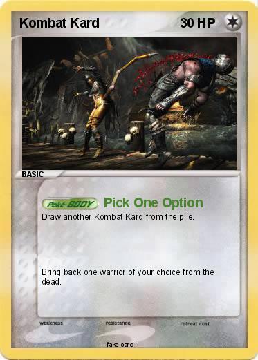 Pokemon Kombat Kard
