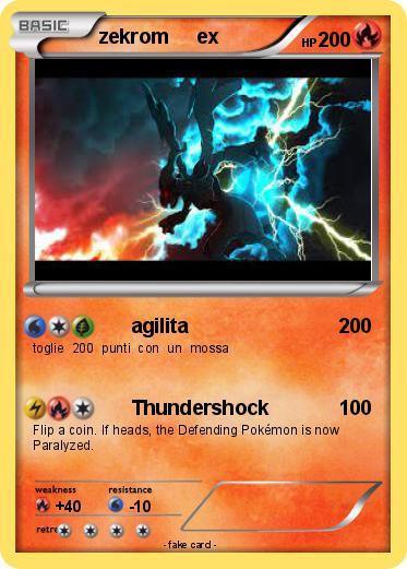 Pokemon zekrom     ex