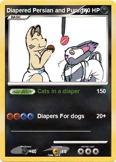 Pokemon Diapered Persian and Purugly