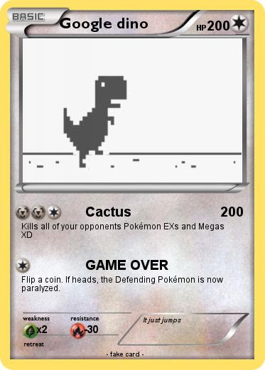 Pokemon Google dino