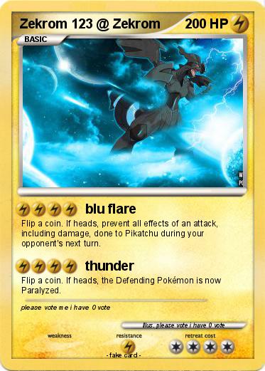 Pokemon Zekrom 123 @ Zekrom