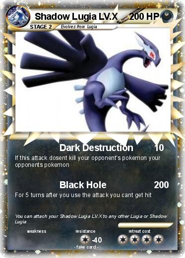Pokemon Shadow Lugia LV.X