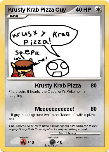 Pokemon Krusty Krab Pizza Guy