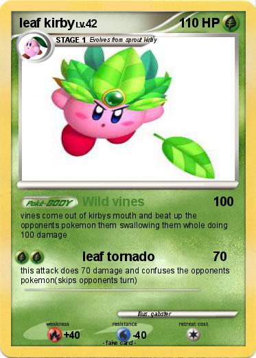 Pokemon leaf kirby