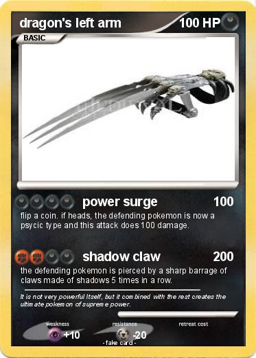 Pokemon dragon's left arm