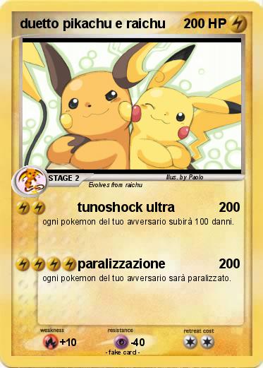 Pokemon duetto pikachu e raichu