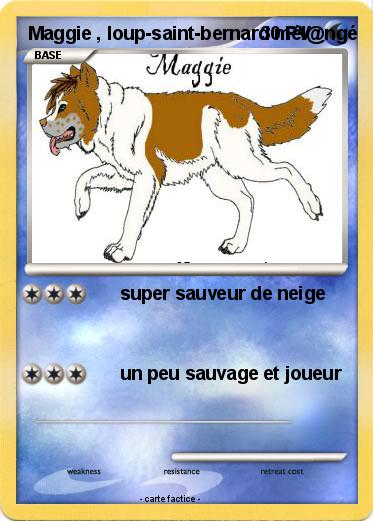 Pokemon Maggie , loup-saint-bernard mél@ngé