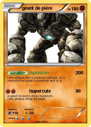 Pokemon géant de pière