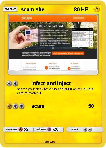 Pokemon scam site