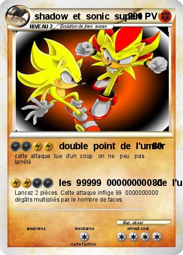 Pokemon shadow  et  sonic  supert