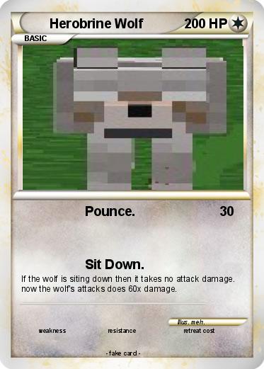 Pokemon Herobrine Wolf