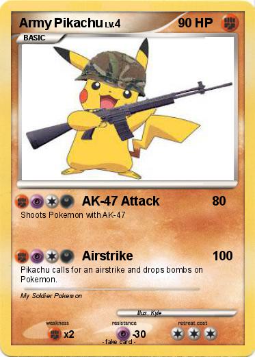 Pokemon Army Pikachu