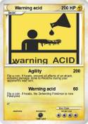 Warning acid