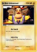Its Ben Unbanne