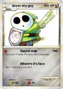Green shy guy