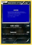 blue screen of