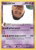 Angry sad boy