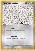FIND THE PANDA