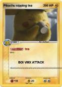 Pikachu sipping