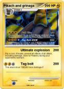 Pikach and grin