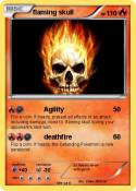 flaming skull
