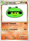 Cool green pig