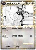 black and white