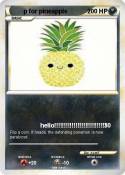 p for pineapple