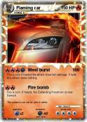Flaming car