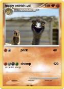 happy ostrich