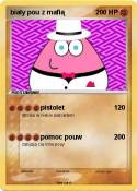 biały pou z