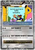 the baby eating