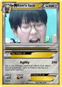 Kim's face